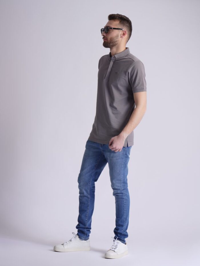 polo-shirt-طوسی-تیتانیم پولوشرت آستین کوتاه کانیراش طوسی M - تصویر 1